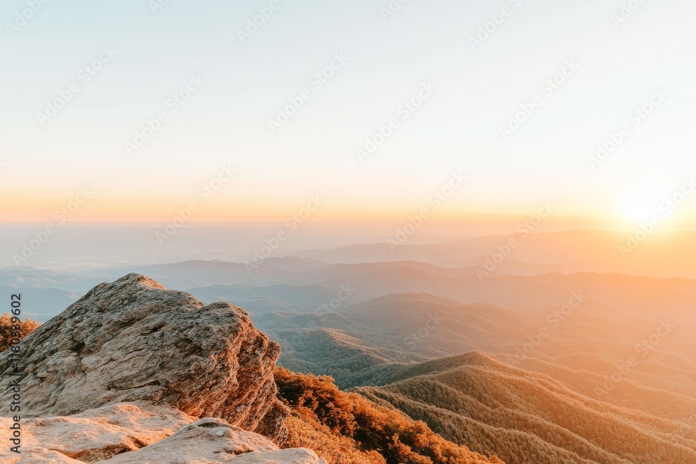 Naklejka premium Winter sunrise illuminates Battery Rock in Baden-Baden, Germany