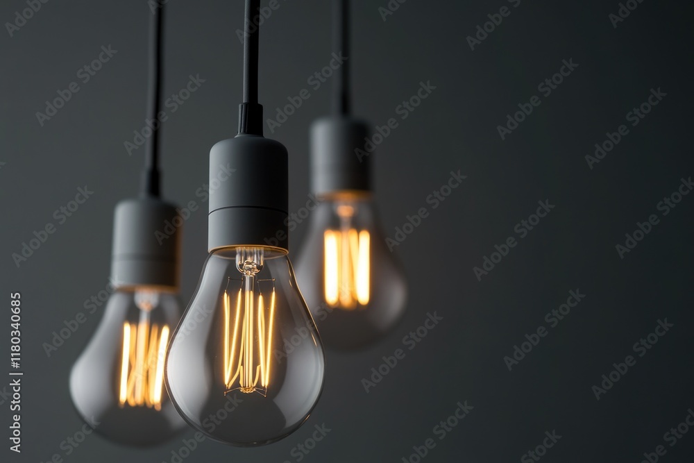 A collection of light bulbs suspended from a ceiling, often used in industrial or commercial settings for lighting purposes A collection of light bulbs suspended from a ceiling, often used in industrial or commercial settings for lighting purposes