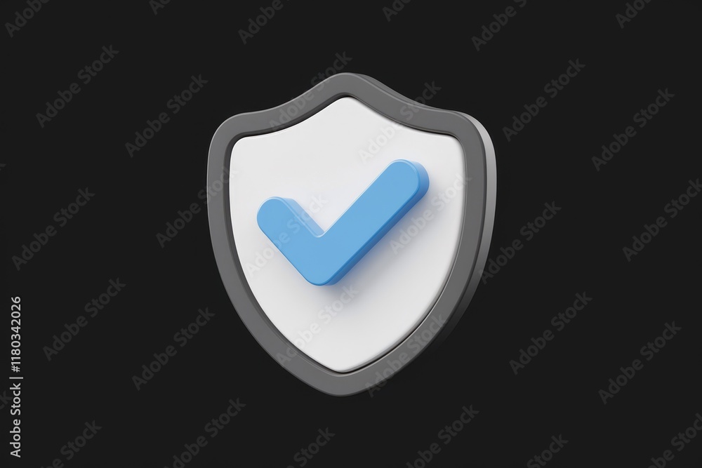 A 3D rendered shield icon with a blue checkmark, symbolizing security and approval. A 3D rendered shield icon with a blue checkmark, symbolizing security and approval.