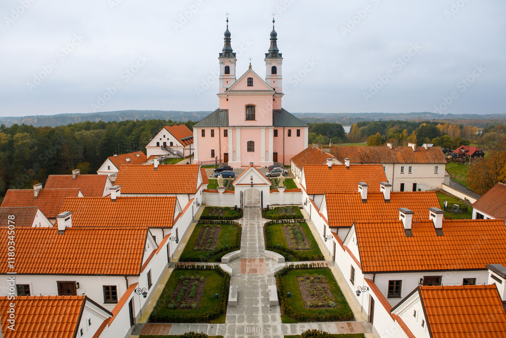 Fototapeta premium Church of the Immaculate Conception and Baroque monastery in Wigry, Poland