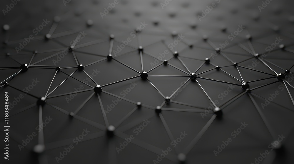 Obraz premium Abstract digital network connection grey background 3D renderingAbstract digital network connection grey background 3D rendering