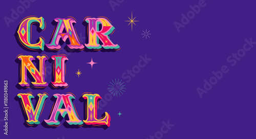 Colorful carnival banner background