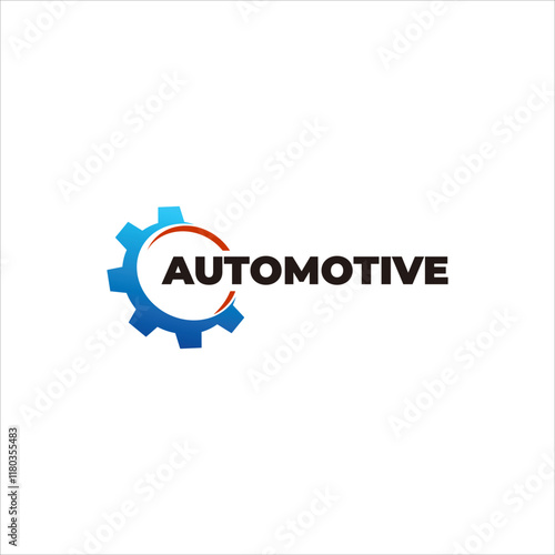 Automotive Gear Logo Abstract Design Icon for Car Engineering, Mechanic, Vehicle Service, Performance, Garage, Transportation Company, Automotive Repair, Speedo and Engine Illustration in Modern Style