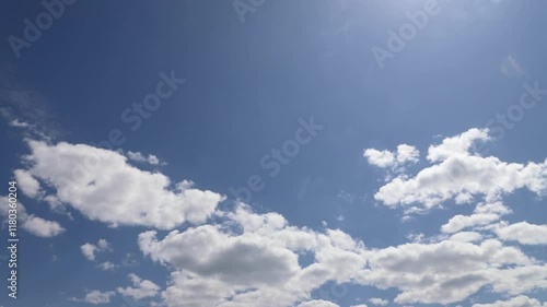 Stunning moving fast clouds in the sky