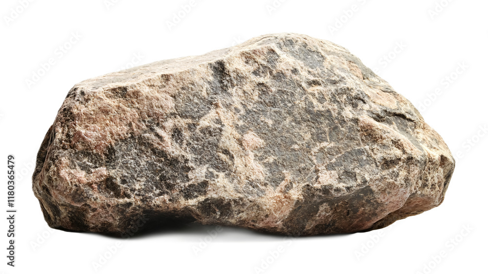 Tranquil Meditation Stone for Mindfulness Isolated on White Background Tranquil Meditation Stone for Mindfulness Isolated on White Background