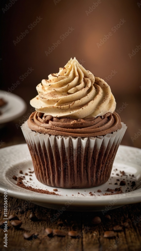 Tiramisu Cupcake with Mascarpone Cocoa Frosting Tiramisu Cupcake with Mascarpone Cocoa Frosting