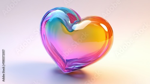 3d illustration of a colored heart3d illustration of a colored heart