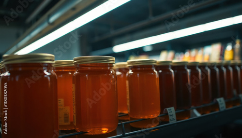 Golden Jars of Honey on Supermarket Shelves: A Sweet Perspective
