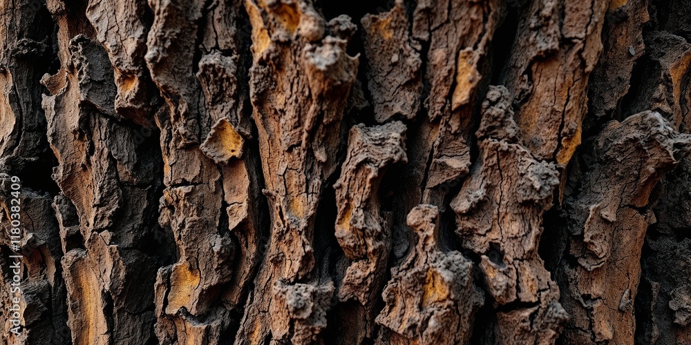Close-Up of Rough Tree Bark Texture Close-Up of Rough Tree Bark Texture