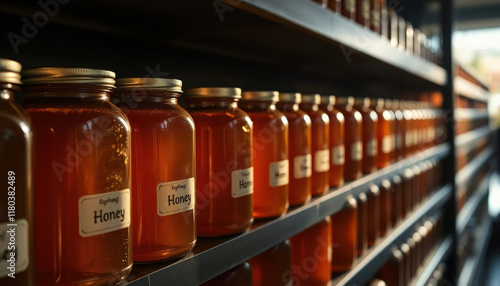 Golden Jars of Honey on Supermarket Shelves: A Sweet Perspective