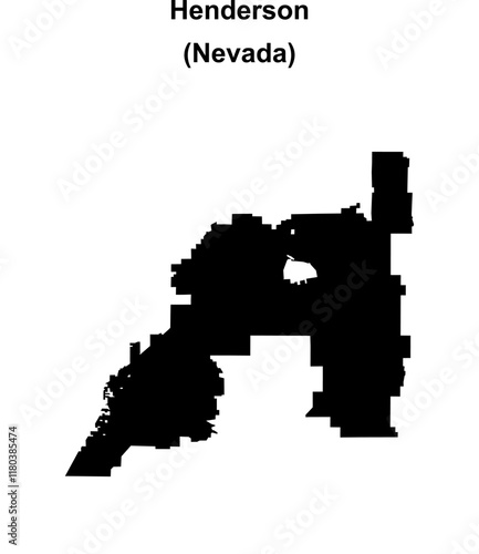 Henderson (Nevada) blank outline map