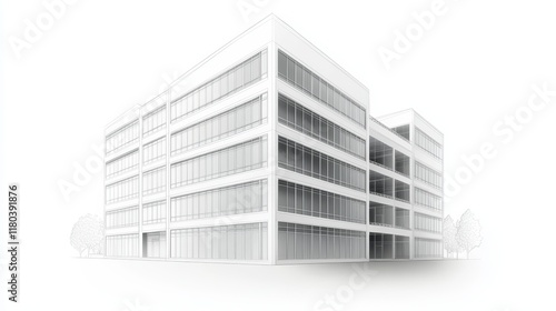 Wallpaper Mural Office building Vector Illustration. Building And Landmark Icon Concept White Isolated. Flat illustration Suitable for Web Landing Pages, Banner, Sticker, Background Torontodigital.ca