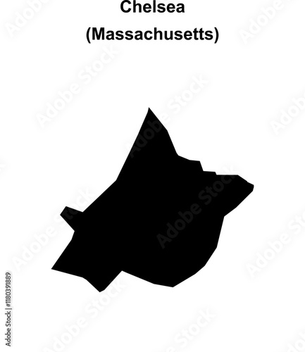 Chelsea (Massachusetts) blank outline map