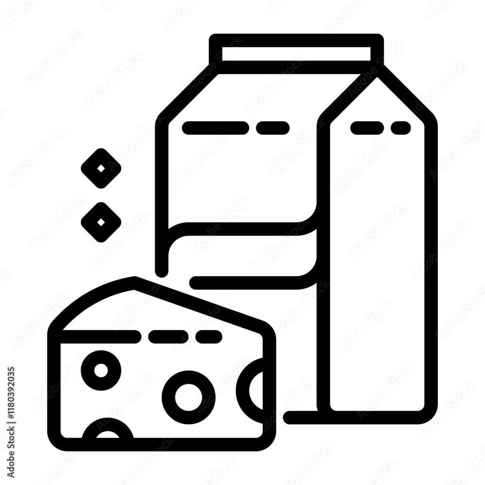 Cheese icon, line icon style Cheese icon, line icon style