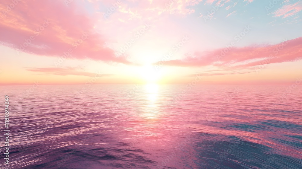 Serene Ocean Sunset with Soft Pastel Colors Serene Ocean Sunset with Soft Pastel Colors
