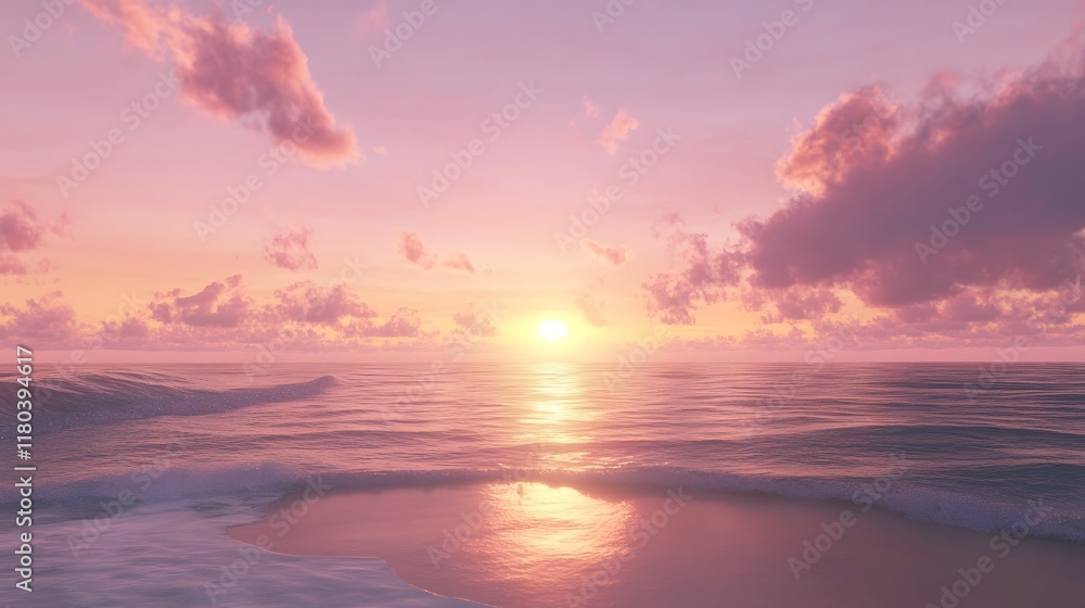 Serene Ocean Sunset with Soft Pastel Colors Serene Ocean Sunset with Soft Pastel Colors