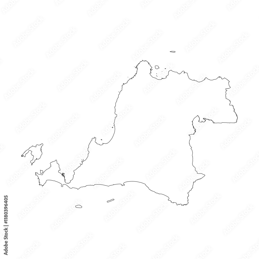 Fototapeta premium Banten province blank outline map