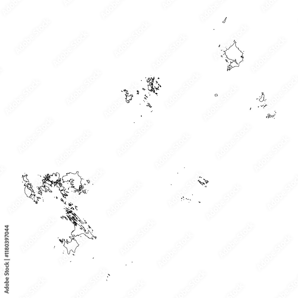 Obraz premium Kepulauan Riau province blank outline map