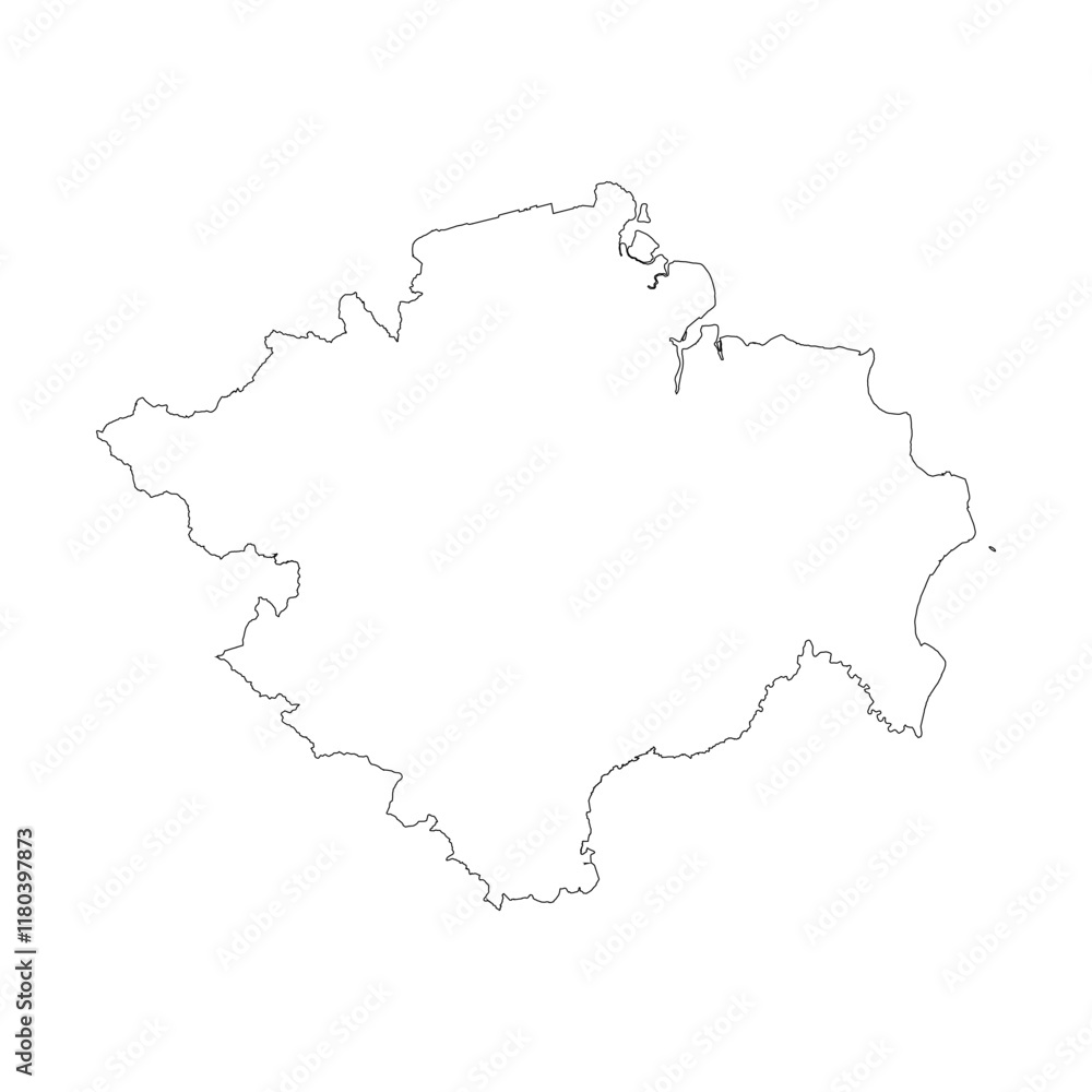Sumatera Selatan province blank outline map Sumatera Selatan province blank outline map