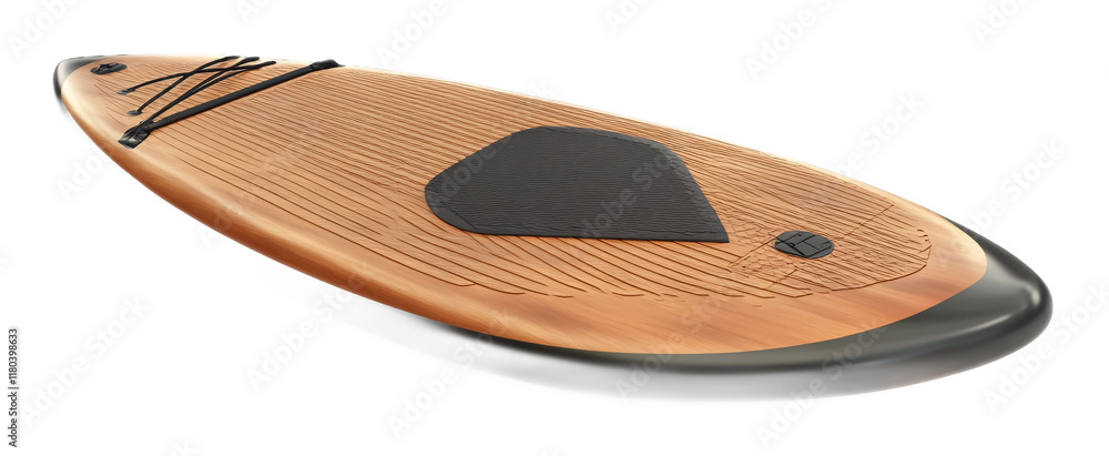Sturdy Paddleboard for Water Sports Isolated on White Background Sturdy Paddleboard for Water Sports Isolated on White Background