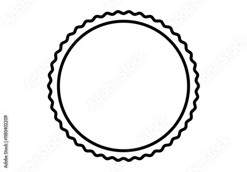 Icono negro de estampado o sello en blanco