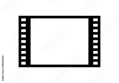 Icono negro de película de cine o carrete