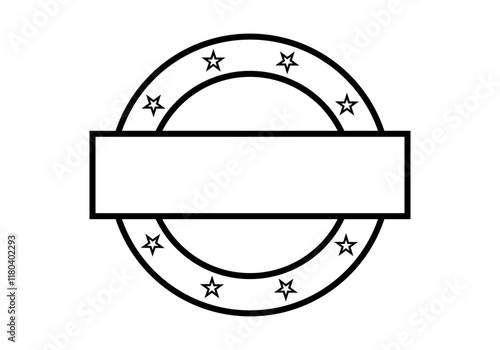 Icono negro de círculo con estrellas y cartel de el mejor