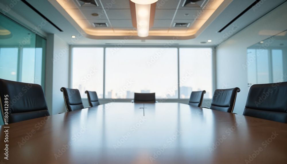 Modern conference room with table and chairs Modern conference room with table and chairs