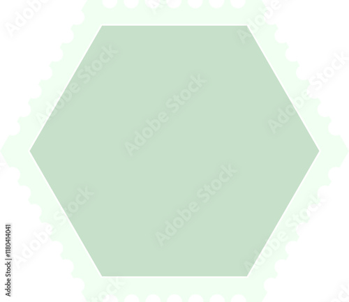 Octagonal Postage Stamp Blank Template photo