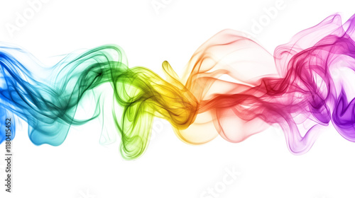 Abstract modern multicolored background, neon gradient wave colors isolated on white background