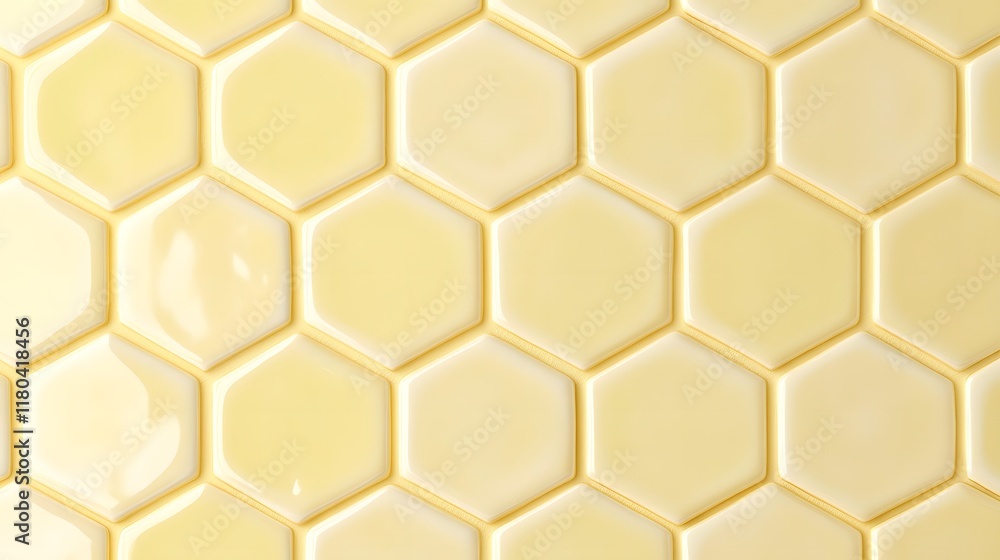 Pale Yellow Hexagonal Tile Pattern Pale Yellow Hexagonal Tile Pattern