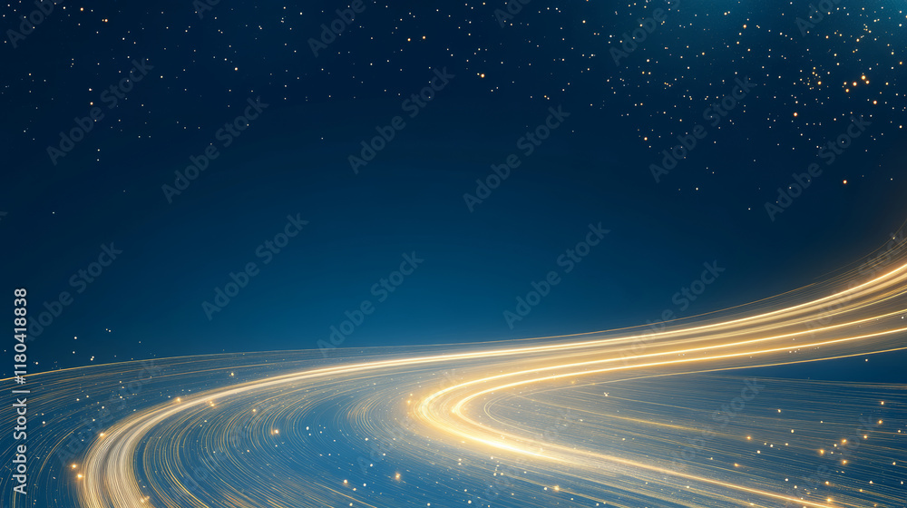 Blue starry sky glowing lines technology background Blue starry sky glowing lines technology background