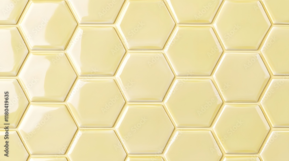 Pale Yellow Hexagonal Tile Pattern Pale Yellow Hexagonal Tile Pattern