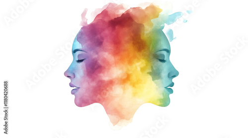 Wallpaper Mural A abstract water colour shape isolated on white backgrund Torontodigital.ca