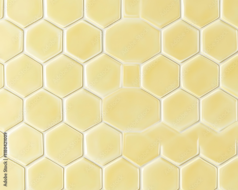 Pale Yellow Hexagonal Tile Pattern Pale Yellow Hexagonal Tile Pattern