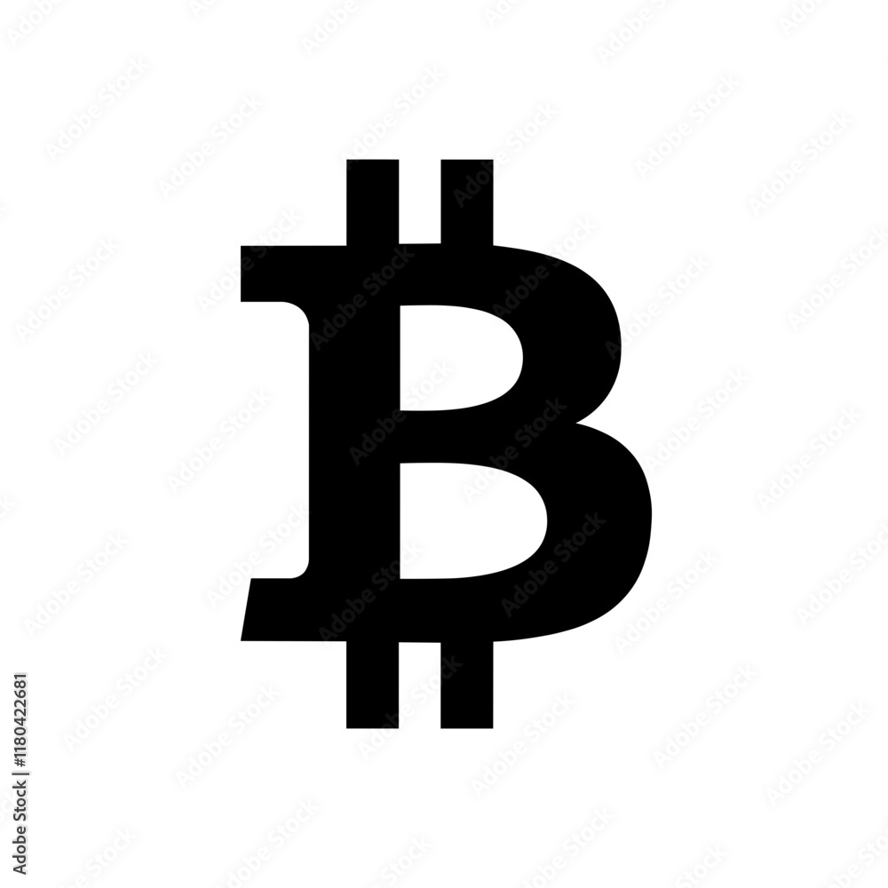 Bitcoin Sign or Symbol vector icon Bitcoin Sign or Symbol vector icon