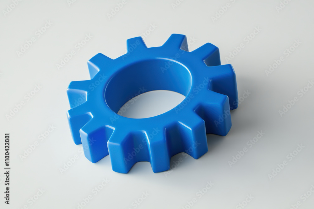 vibrant blue gear icon with unique design, symbolizing innovation and creativity vibrant blue gear icon with unique design, symbolizing innovation and creativity