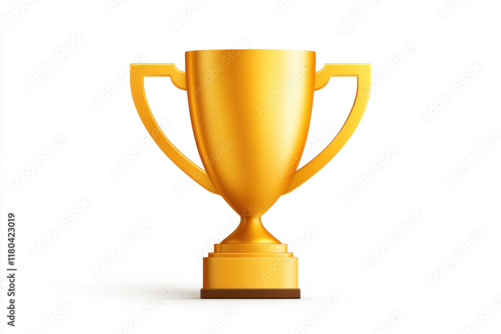 Golden trophy cup with sleek design, symbolizing achievement and success Golden trophy cup with sleek design, symbolizing achievement and success