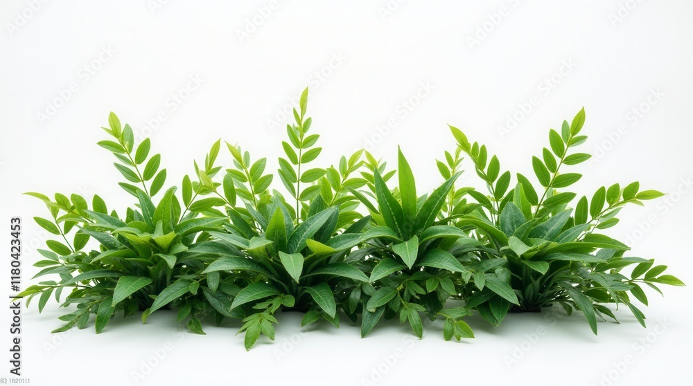 Set Of Tropical Creeper Plants In A Row On White Background Set Of Tropical Creeper Plants In A Row On White Background