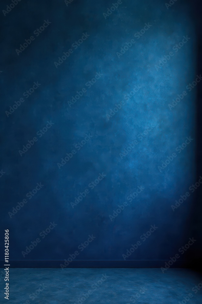 Dark blue textured cement wall, smoky studio backdrop, room, dark Dark blue textured cement wall, smoky studio backdrop, room, dark