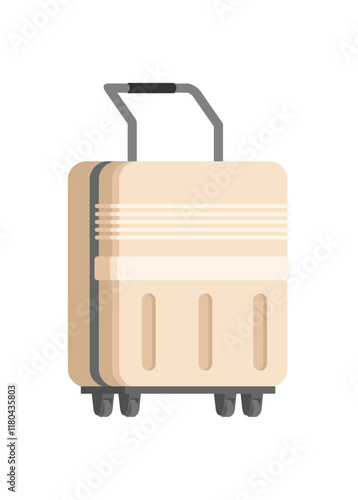 Travel suitcase. Simple flat illustration.