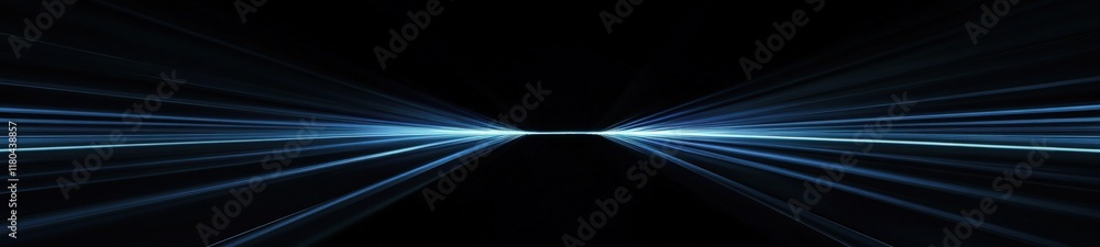 Abstract Futuristic Light Beams on Dark Blue Gradient Background Abstract Futuristic Light Beams on Dark Blue Gradient Background