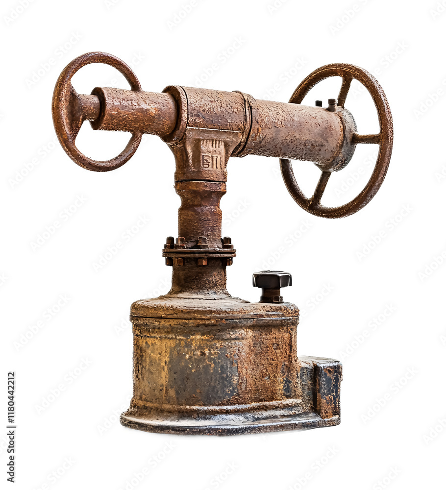Efficient Portable Water Pump for Camping Isolated on White Background Efficient Portable Water Pump for Camping Isolated on White Background