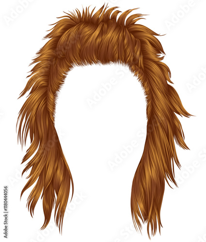 trendy  woman disheveled hairs .
 red color . 
 beauty style . realistic  3d .
