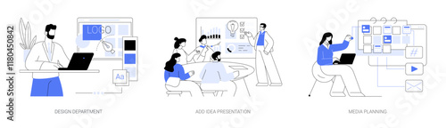Advertising agency isolated cartoon vector illustrations se