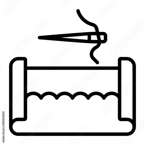 backstitch Line Icon