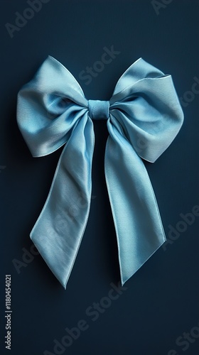 Elegant Blue Silk Bow: Gift Wrap, Decor, and Design
