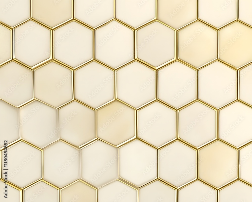 Gold-bordered Hexagonal Tile Pattern Gold-bordered Hexagonal Tile Pattern