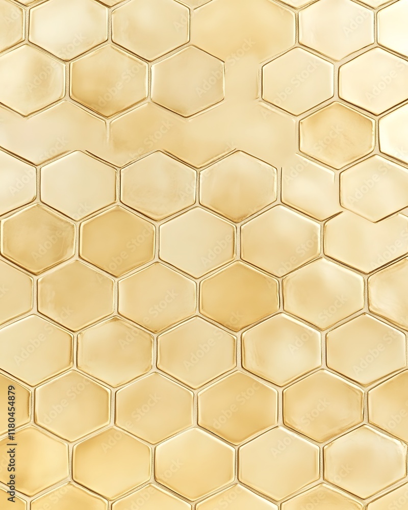 Gold Hexagonal Tile Pattern Gold Hexagonal Tile Pattern