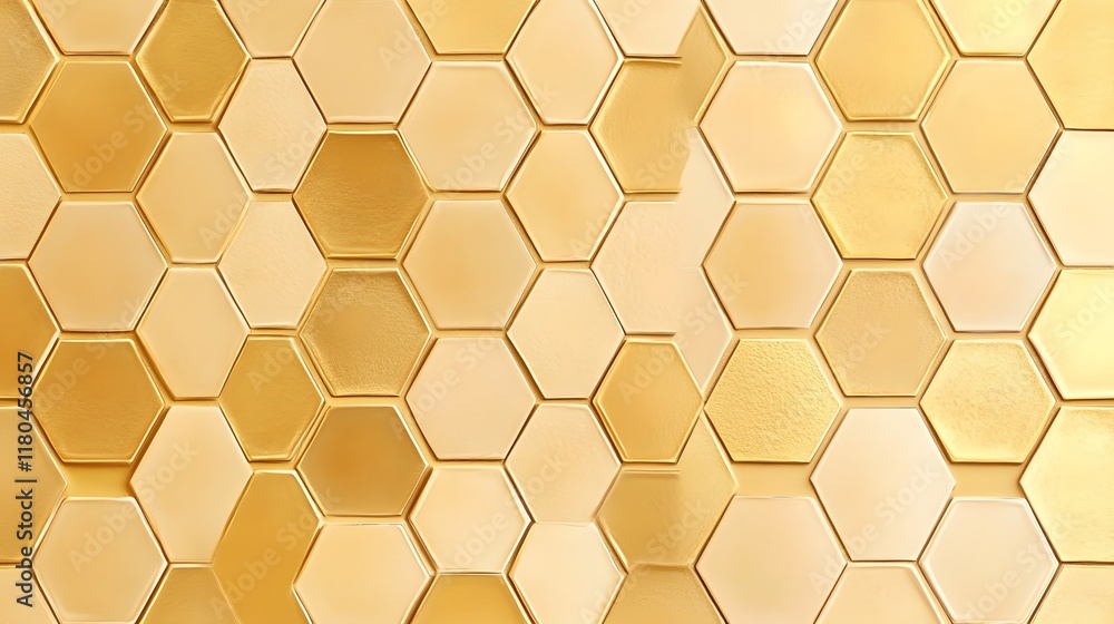 Hexagonal Gold Tile Pattern Hexagonal Gold Tile Pattern